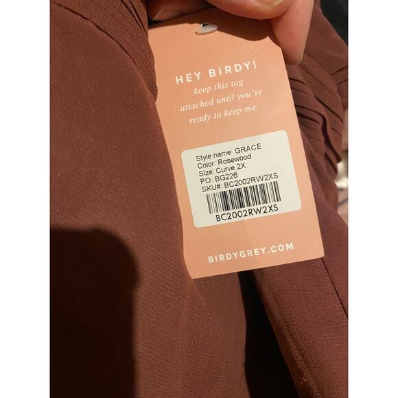 NWT Birdy Grey Grace Convertible Maxi Dress Strapless Neck Rosewood Curve 2X - Picture 11 of 12